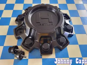 Hc-8017sgb Hostile Wheels Hc-8017 # . New Satin Black Wheel Center Cap Jc Qty. 1