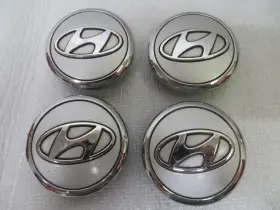 52960-24700 Hyundai Elantra Sonata 07-10 Silver / Chrome Button Center Caps - 4 52960-24700 Hyundai Elantra Sonata 07-10 Silver / Chrome Button Center Caps - 4