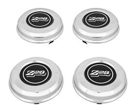 Jegs 681159 Inch Z28 Rally Wheel Center Caps Fits Oe 5-spoke Wheels- Gm Licensed Chrome