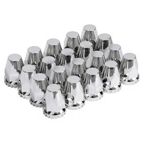 Jesonn 727458255034 33mm Chrome Abs Plastic Lug Nut Covers For Semi Trucks 20 Pack