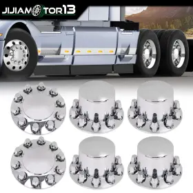 J-02etn0009zsl Jijiamotor13 Fit For Semi Truck Silver Wheel Hub Cover Kit Front And Rear Axle 33mm Lug J-02etn0009zsl Jijiamotor13 Fit For Semi Truck Silver Wheel Hub Cover Kit Front And Rear Axle 33mm Lug