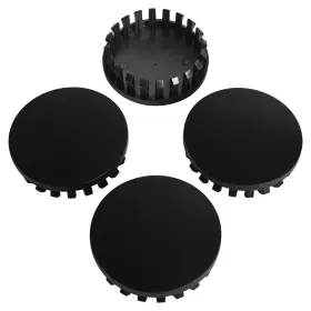 Kp00057wcc-0 Kitspro 3.25inch 83mm Wheel Center Caps Pack Of 4 Matte Black Outer Inner 73mm