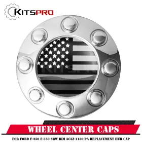 5c3z-1130-pa Kitspro Kp00378wcc-4 1pc Chrome Wheel Center Caps For Ford F250 F350 Srw Rim