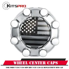 7c3z-1130-aa Kitspro Kp00379wcc-4 1pc Chrome Wheel Center Caps For Ford F250 F350 Srw Rim