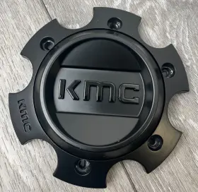 T164h140-6-h30-s7 Kmc Satin Black With Chrome Logo Wheel Center Cap T164h140-6-h30-s7 Kmc Satin Black With Chrome Logo Wheel Center Cap
