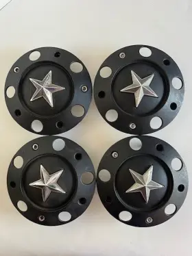 T16l152 Kmc Wheels Lot Of 4 Xd Series Matte Black Center Cap Part# Stock# 4380