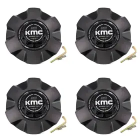 T1761790-2-m1 Kmc Wheels 4 Satin Black Gray Center Caps 7-1/4 Inch Od Open Closed For Km101