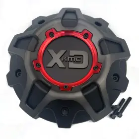1508s02 Kmc Xd Center Cap Glossy Black / Red Xd842 Xd837 Xd839