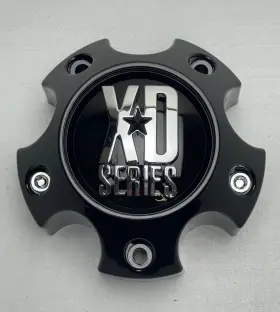 M-862 Kmc Xd Series Used Gloss Black 5 Lug Wheel Center Cap No Screws