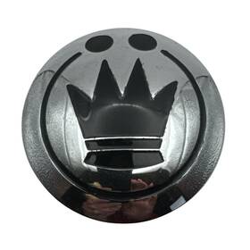 Konig C-287 Wheel Center Hub Cap 2.75 Inch Od Chrome Gloss Black Snap In Broken Tab
