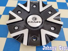 630-2495-al Kraze Wheels # . Black And Silver Metal Wheel Center Cap 34 Qty. 1
