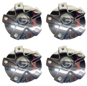 Pd-cap60-p5143 Kurv 4 Pack - Twisted Chrome Wheel Center Cap