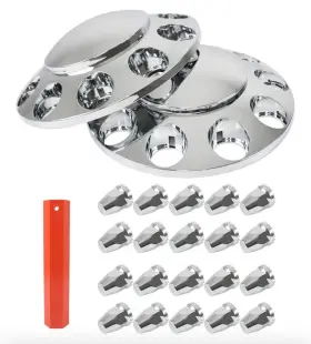 Esl958680 Labwork 33 Mm High Quality Nut Cover For Semi Truck Chrome Front Wheel Covers Hub Axle