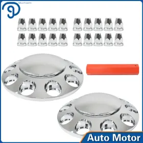 Lp511296ks Labwork 1 Pair Chrome Front Axle Wheel Cover Center Cap With Hub Lug Nuts 33mm Lp511296ks Labwork 1 Pair Chrome Front Axle Wheel Cover Center Cap With Hub Lug Nuts 33mm