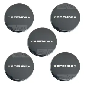 605123545 Land Rover 2020-2026 Defender L663 Silver Script Wheel Center Caps X5