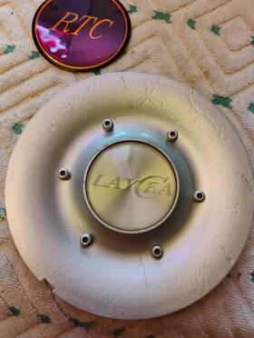 Laycea Aca-209 1 Jdm Roughie Painted Over 5-7/8 Inch Custom Silver Wheel Center Cap Scars