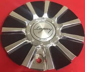 St-mq901-221 Legacy M-518 One Lg-14 Cap Chrome Black Wheel Rim Center Cap/4691