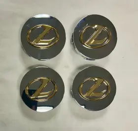 42603-24250 Lexus 98gcc -cg Chrm/gld Center Cap Gs Sc Ls Rx Es Is Hs Any 2.5 Inch Diameter