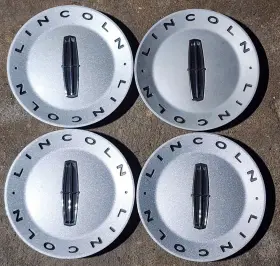 3w43-1a096-ba Lincoln 3w4z-1130-aa Set Of 4 Oem 2003-2006 Ls Silver Wheel Center Caps Hubcaps