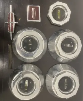 E0ly-1a096-ca Lincoln E0ly-1a096-ca. 1980-1993 Town Car Mark Vi Turbine 7 Inch Wheel Center Caps W Emblem Oem