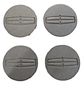 G76913 Lincoln Mark Viii Set Of 4 1996-1998 Argent Hurricane/turbine Wheel Center Cap