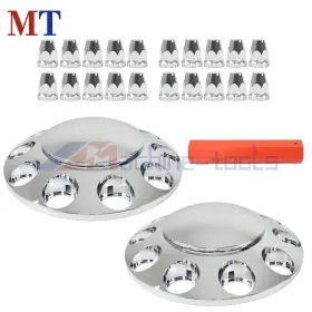 Mt2918648 Machine-tools 1 Pair Chrome Front Wheel Covers Hub Axle Semi Truck Abs Plastic Satin 33mm Mt2918648 Machine-tools 1 Pair Chrome Front Wheel Covers Hub Axle Semi Truck Abs Plastic Satin 33mm