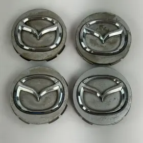 Db2874 Mazda Oem Wheel Center Caps Set Of 4 Genuine Logo Hubcap Covers Used