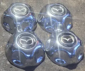 Zzp3-37-190 Mazda Set Of 4 Oem 1998-2009 B-series Pickup Truck Chrome Center Caps Hubcaps
