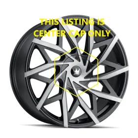 C10372tm01 Mazzi Big Easy 18 Inch Black Machined Tinted Metal Wheel Center Cap