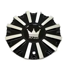 C10341b03 Mazzi Wheels Wheel Rim Center Hub Cap Gloss Black Machined 7 Inch Od For 24 341