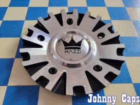 C10363b02 Mazzi Wheels # . Black And Silver Metal Wheel Center Cap 68 Qty. 1