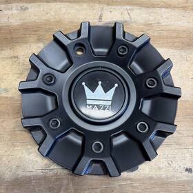 Mazzi Wheels C10371mb03 Wheel Rim Center Hub Cap Closed-end Bolt-on Matte Black 6-3/4 Inch For 371 24