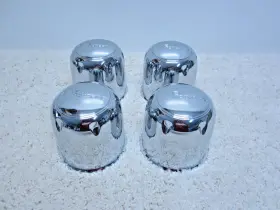 2131544 Mb Wheels Motoring Alloy Wheel Push Tru Chrome Center Cap Set #2i-7