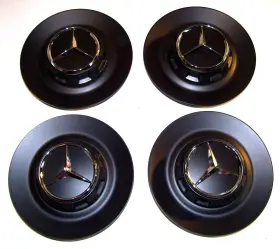 000-400-22-00 Mercedes-benz Amg Matte Black Center Cap Wheel Cover Hub Set Of 4 A 0004002200