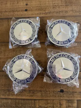66470201 Mercedes Benz New Wheel Center Caps Wreath With Star For
