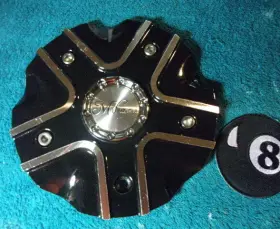 Lg0909-105 Milanni C458b-up Phoenix #c458b-up Custom Black Machined 7 Inch Wheel Center Cap #lg0909-105