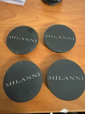 C500701 Milanni Read Set Of 4 Wheel Rim Matte Flat Black Center Caps C472sb