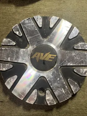 A606-2-cap Mkw Alloy Inc Ave Wheels Silver / Black Custom Wheel Center Cap #