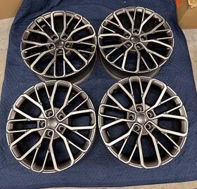 Mopar 04755395aa Set Of 4 Jeep Grand Cherokee 21 Inch Wheels Rims Genuine Factory Oem Machined Gray