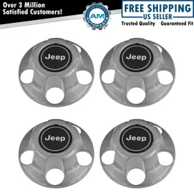 Am-1250589967 Mopar Oem Wheel Center Cap Cover Set Kit For Jeep Wrangler Grand Cherokee