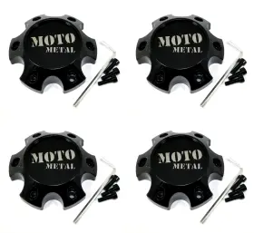 1079l121amo3gb-h34-2029638 Moto Metal 4 Black Center Caps For 6l Mo993 Hydra Mo994 Fang Mo998 Kraken Mo802