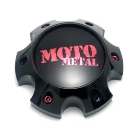 1079l145sgbmo1rc Moto Metal 6 Lug Mo978 Center Cap Satin Gloss Black And Red 6x5.5