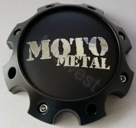 1079l170sgbmo1 Moto Metal Short 8 Lug Satin Black Wheel Rim Center Cap W Screws