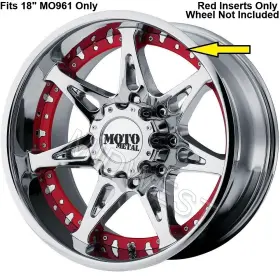 389k18r Moto Metal 7 New Red 18 Inch Mo961 Wheel Rim Inserts With Screws 389k18r Moto Metal 7 New Red 18 Inch Mo961 Wheel Rim Inserts With Screws