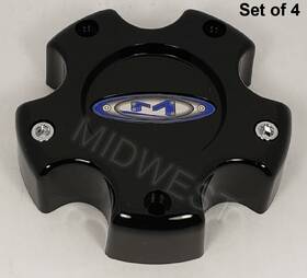 Moto Metal 845l121so 4 New Gloss Black 5x114.3 5x120.65 5x127 Wheel Center Caps