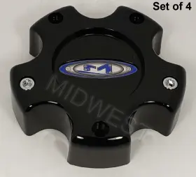 845l121so Moto Metal 4 New Gloss Black 5x114.3 5x120.65 5x127 Wheel Center Caps