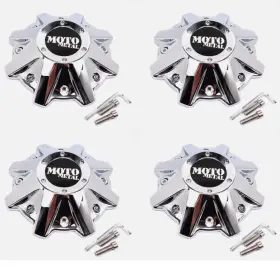 Mo479l214ch Moto Metal 4 Chrome Wheel Center Hub Caps For 5/6/8lug Mo970 Mo201