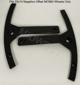 Mo984ins224n-gb Moto Metal 2 New Gloss Black Mo984 22x14 - Et Wheel Rim Inserts With Screws