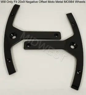 Mo984ins290n-gb Moto Metal 2 New Gloss Black Mo984 20x9 Neg Offset Wheel Rim Inserts W Screws