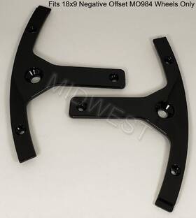 Moto Metal Mo984ins890n-gb 2 New 18x9 Mo984 Gloss Black Neg Offset Wheel Rim Inserts W Screws